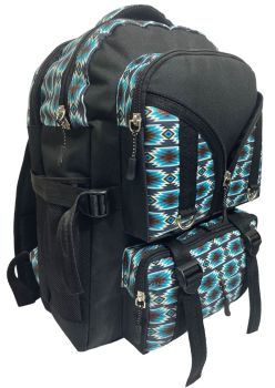 Showman Gray Blue Aztec Tactical Backpack